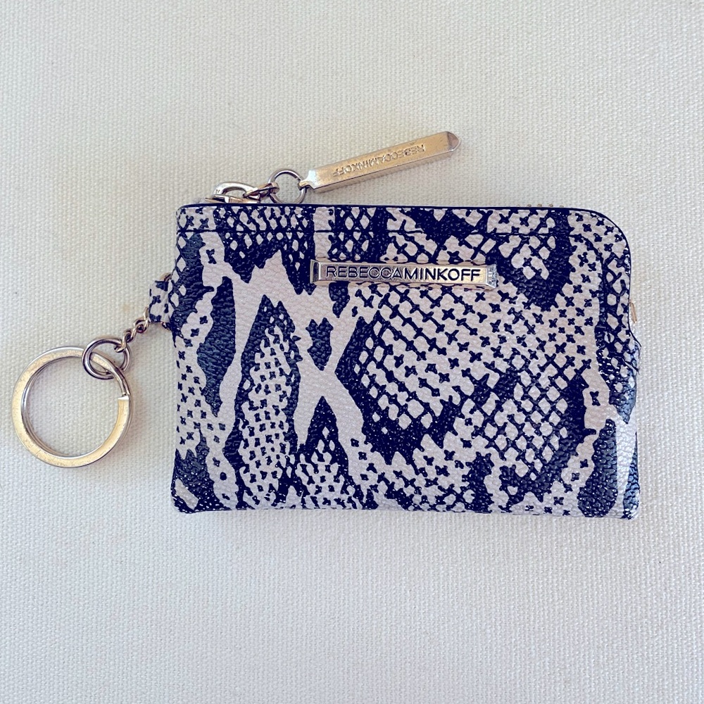 Rebecca Minkoff Snake Print Keychain Wallet